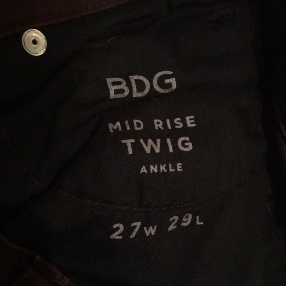 BDG Embroidered Red Denim Skinnies - Picture 4 of 6